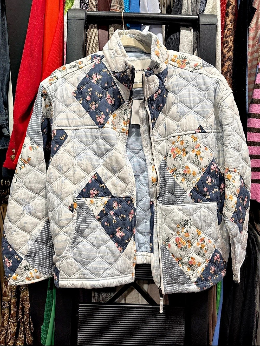 American Eagle Patchwork quilted floral jacket